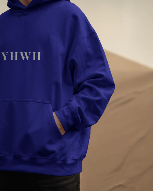 YHWH Hoodie – Navy Blue | Minimal Christian Streetwear