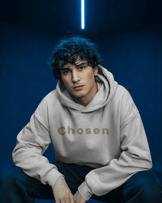 Chosen Hoodie – White | Minimal Christian Streetwear