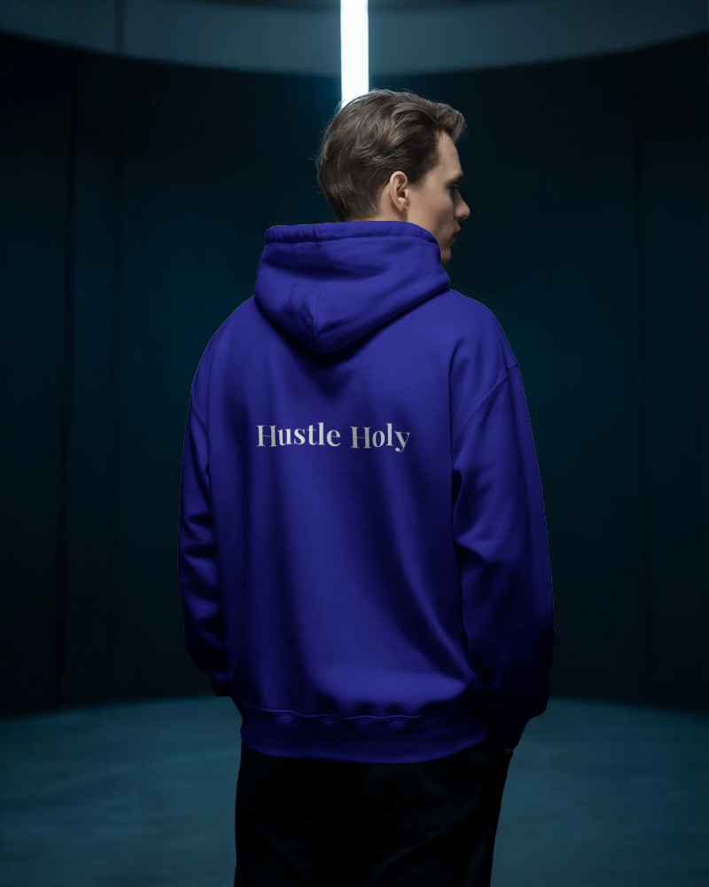 Stay Humble. Hustle Holy. Hoodie – Navy Blue | Christian Motivational Streetwear